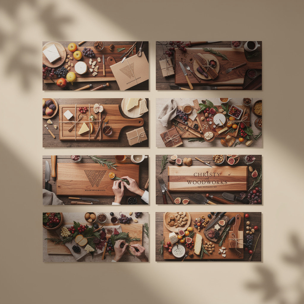 Christy Woodworks handcrafted custom charcuterie boards portfolio showcase